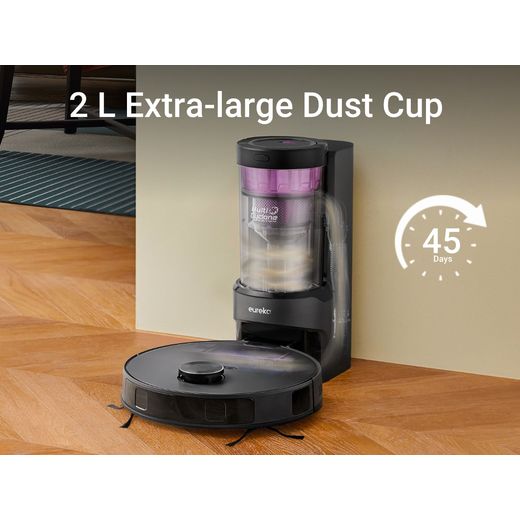 Eureka E20 Robotic Vacuum Cleaner - Graphite / Purple - Annotation - dust cap shot