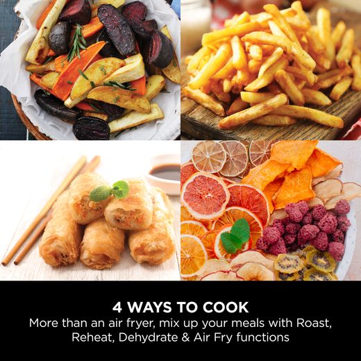 Ninja Foodi Air Fryer AF100UK Air Fryer - Grey - Annotation - 4 ways to cook