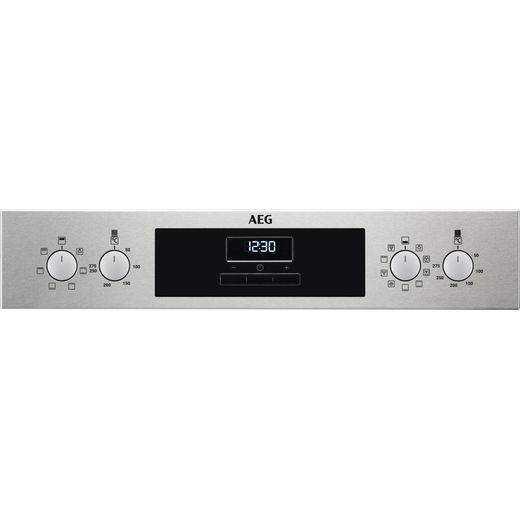 AEG Built In Electric Double Oven - Stainless Steel - Control panel shot
