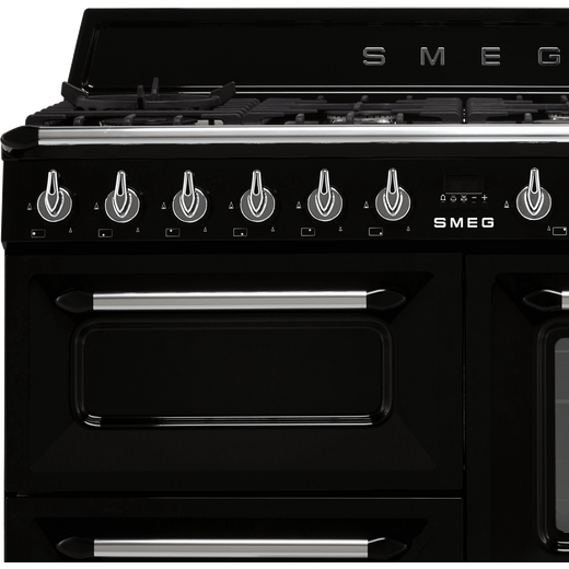 Smeg Victoria 110cm Dual Fuel Range Cooker - Black
