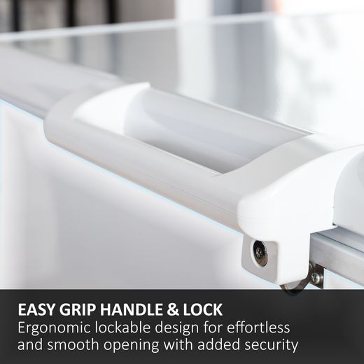 Haier Chest Freezer - White - Annotation - Easy grip handle 