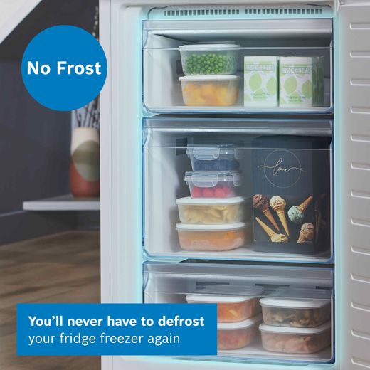 Bosch Series 2 50/50 Total No Frost Fridge Freezer - White - Annotation - No frost shot