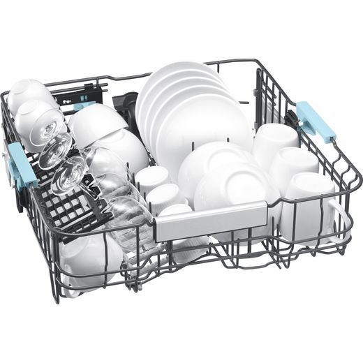 Samsung Series 9 WaterJet Clean™ Integrated Standard Dishwasher - Dark Grey - right basket perpsective shotk Grey_7