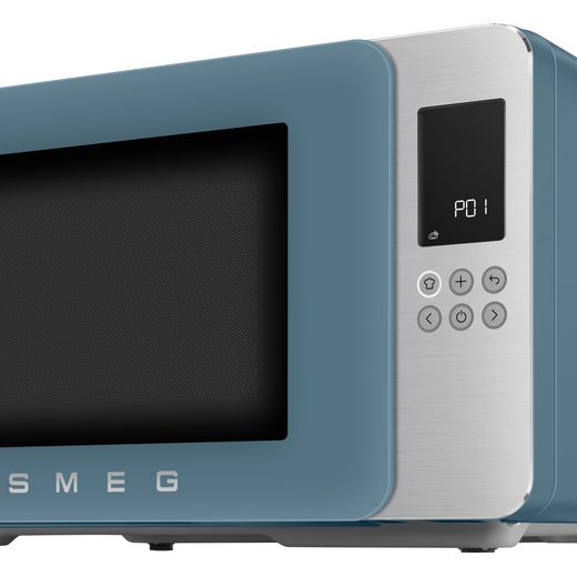 Smeg Collezione MOC01SBMUK Litre 30cm High, Freestanding Small - Storm Blue - Control panel