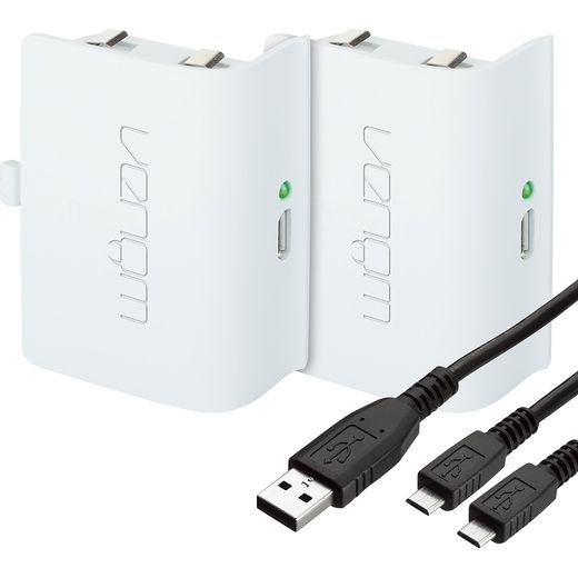 Venom Twin Rechargeable Battery Packs For Xbox One - White