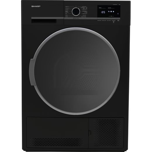 Sharp KD-GCB8S7GB9-EN Condenser Tumble Dryer - Black - B Rated