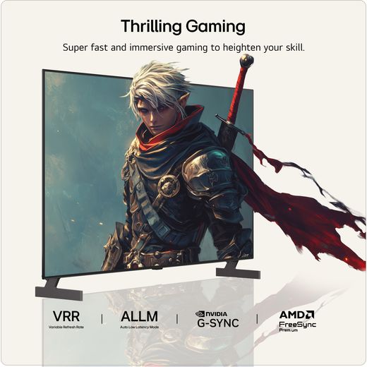 LG AI B6 55" 4K Ultra HD OLED Smart TV - Annotation - thrilling gaming shot