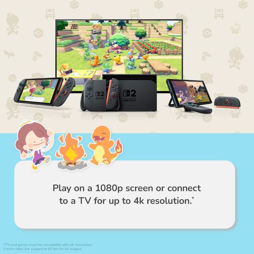 Nintendo Switch 2 with SWITCH 2 CONSOLE & POKOPIA - Black - Annotation -  play on tv