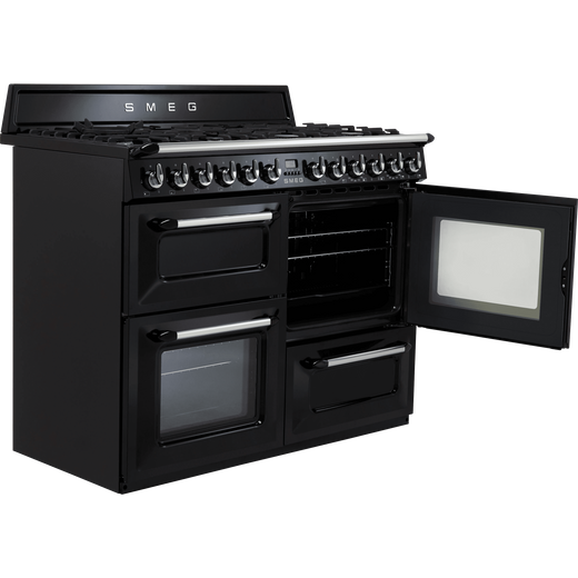 Smeg Victoria 110cm Dual Fuel Range Cooker - Black