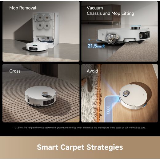 Dreame Matrix10 Ultra Robotic Vacuum Cleaner - White - Annotation - Smart carpet strategies