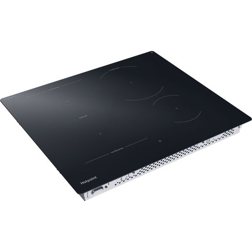 Hotpoint HTX6014DCF 60cm Induction Hob - Black - Low right perspective