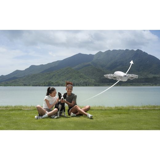 DJI - Black - Drone outside with people shot