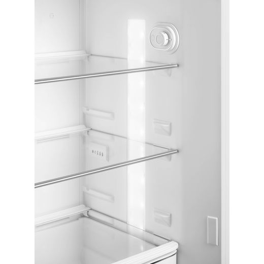 Smeg 50s Style Retro Right Hand Hinge FAB30RPK6UK 172cm 80/20 Fridge Freezer - Pink - Internal shot