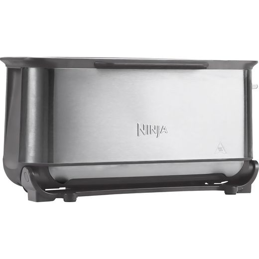 Ninja Foodi 3-in-1 Toaster, Grill & Panini Press ST202UK 2 Slice Toaster - Silver - Right perspective upright mode
