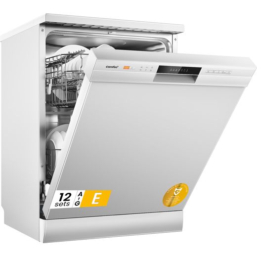 Comfee Standard Dishwasher - White - Right perspective door open