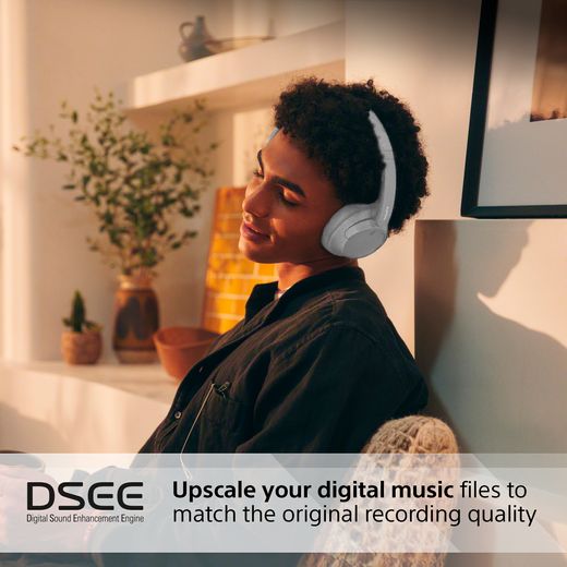 Sony WH-CH720N Wireless Noise Cancelling Over-ear Headphones - White - Annotation - Upscaling sound shot