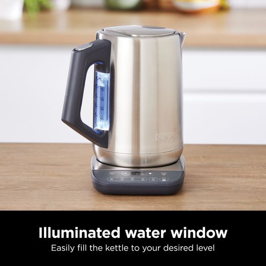 Ninja KT201UK Kettle - Stainless Steel - Annotation - Illuminated water window
