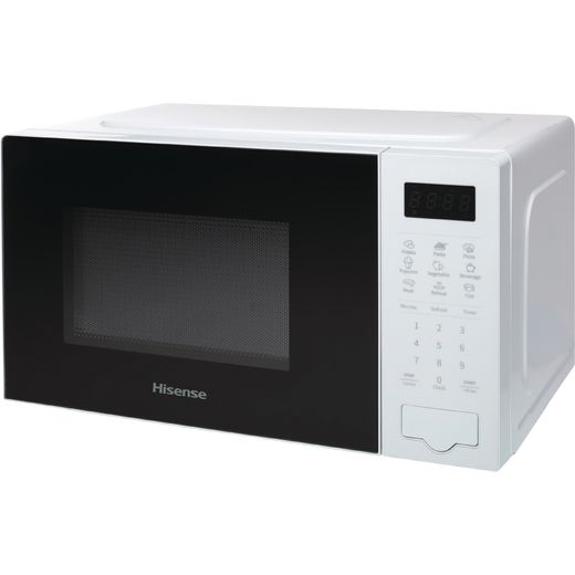 Hisense H20MOWS4UK 20 Litre Microwave - White - Left perspective