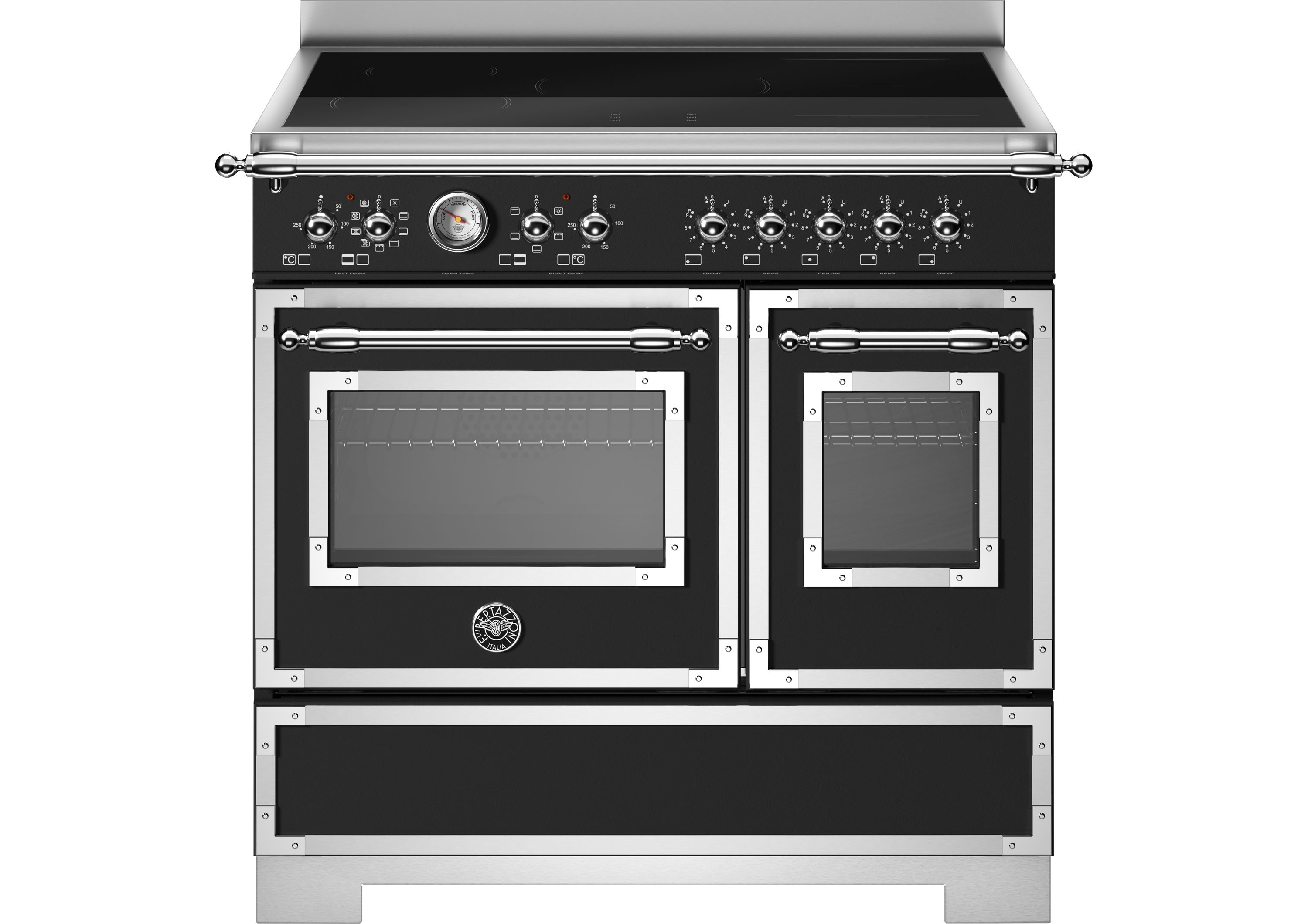 Bertazzoni - Heritage Series - Electric Range Cooker - 90cm - Induction Hob - Black