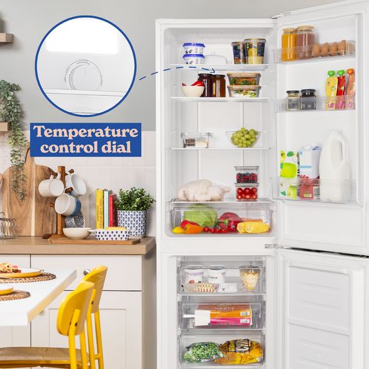 Russell Hobbs RH181TNF552E2W 181cm 50/50 Frost Free Fridge Freezer - White - Annotation - Temperature control dial