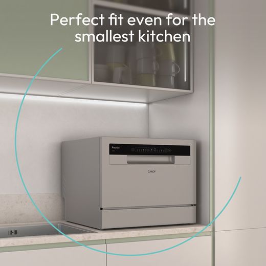 Candy RapidÓ Table Top Dishwasher - Anthracite - Annotation - Perfect fit shot