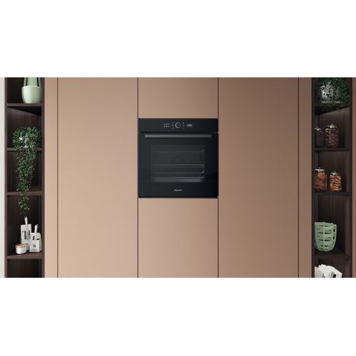 Hotpoint 859991682560 Electric Single Oven Black - Oven in kitchen shot 