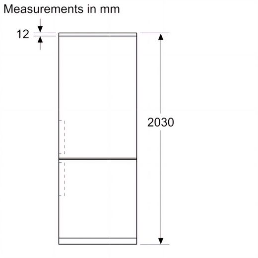 Bosch Fridge Freezer - Stainless Steel Effect - Dimensions