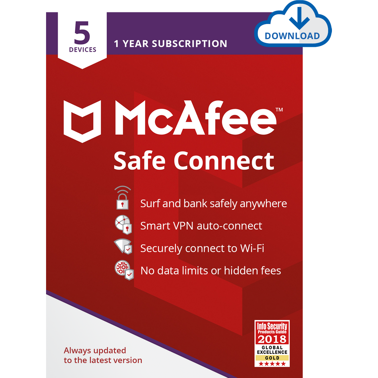 McAfee Safe Connect Digital Download for 5 Devices Review