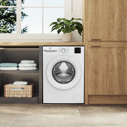 Beko b300 B3W31041W 10kg Washing Machine with 1400 rpm - White - Washing machine in laundry room