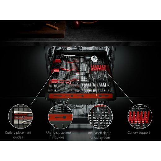 AEG 6000 Series Standard Dishwasher - White - Annotation - Features shot