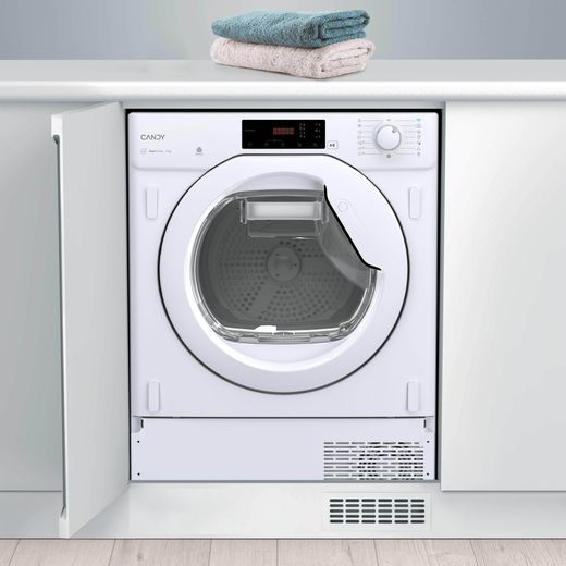 Candy Smart BCTD1 H7A1TE-80 Integrated Wifi Connected 7Kg Heat Pump Tumble Dryer - White - Tumble dryer in room