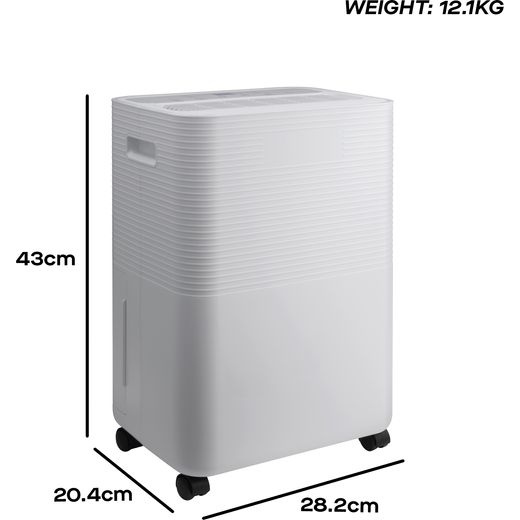 Daewoo Dehumidifier - White - Annotation - Dimension shot