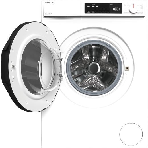 Sharp ES-NFB814BWNA-EN 8kg Washing Machine with 1400 rpm - White - Door open