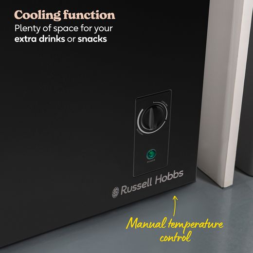Russell Hobbs Chest Freezer - Black - Annotation - Cooling function & manual temperature control