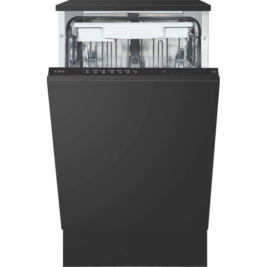 CDA CDI4251 Fully Integrated Slimline Dishwasher - Black Control Panel - E Rated