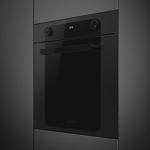 Smeg Musa SF6200TBI Built In Electric Single Oven - Black - Oven in kitchen shot