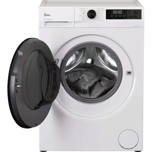 Hoover Pro Wash&Dry Series 3 HBWR 485SB6-80 Wifi Connected 8Kg / 5Kg Washer Dryer with 1400 rpm - White - Front with door open shot