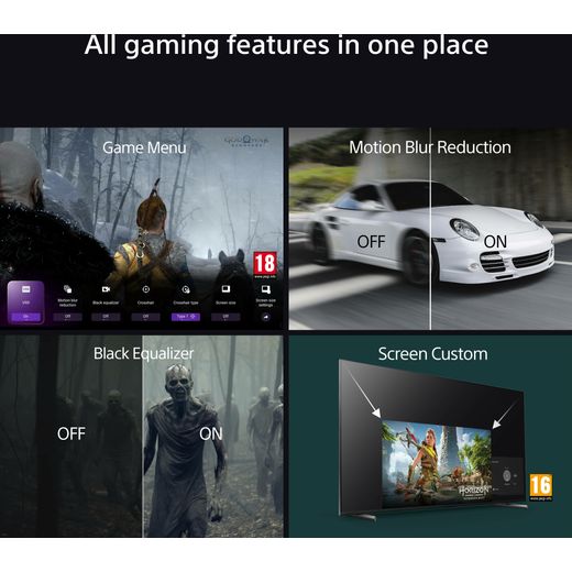 Sony Bravia 77" 4K Ultra HD OLED Smart TV - Annotation - Gaming feature shot