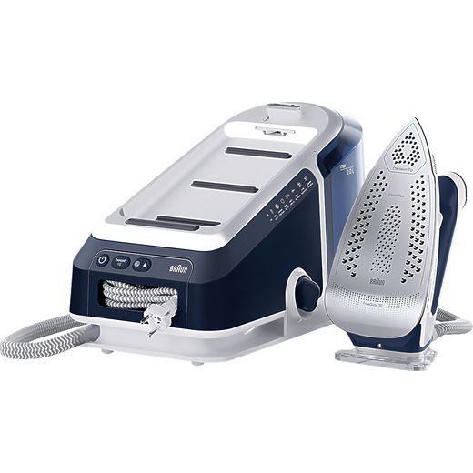Braun Steam Generator Iron - White / Blue - Left perspective shot