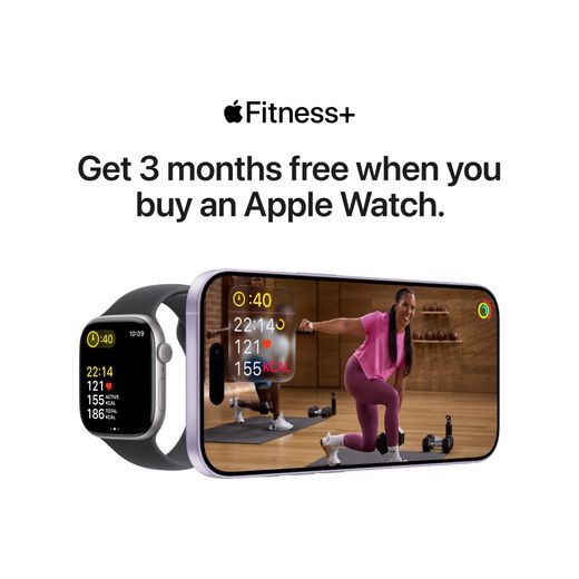 Apple in Black Sport Band - Annotation - Fitness+
