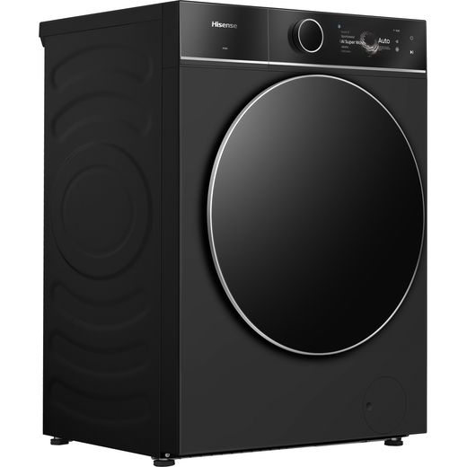 Hisense KitchenFit 7i Series WF7I1248BBR 12kg WiFi Connected Washing Machine with 1400 rpm - Black - right perpsective shot
