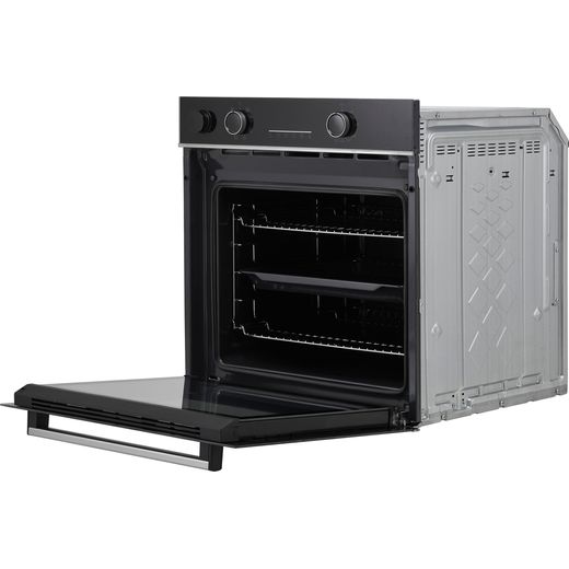 Beko AeroPerfect™ Electric Single Oven - Stainless Steel - Left perspective with open door