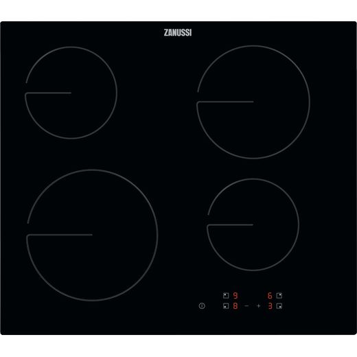 Zanussi ZHRN641K 59cm Ceramic Hob - Black