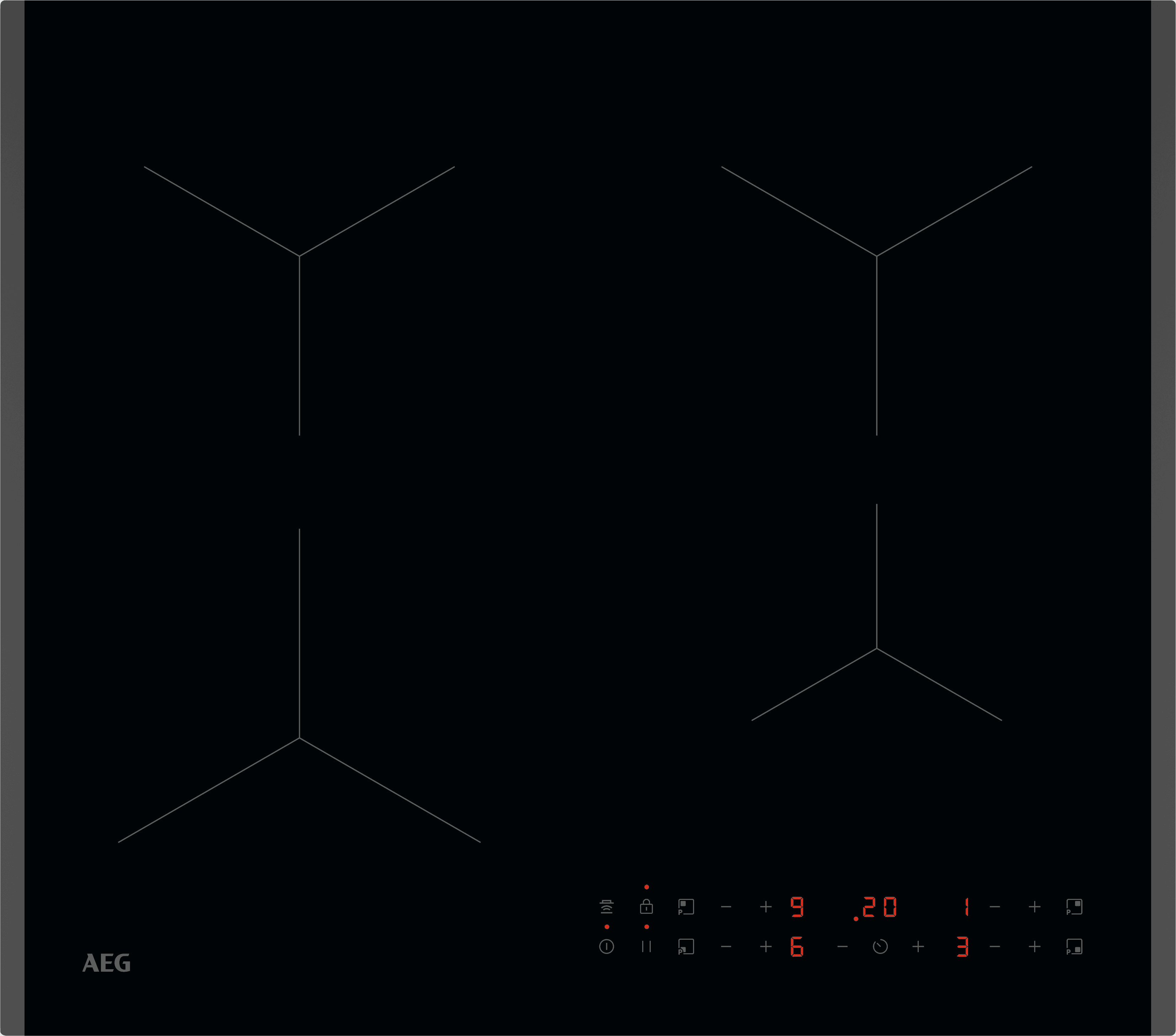 Image of AEG 5000 Series TN64IA04FB 59cm Induction Hob - Black, Black