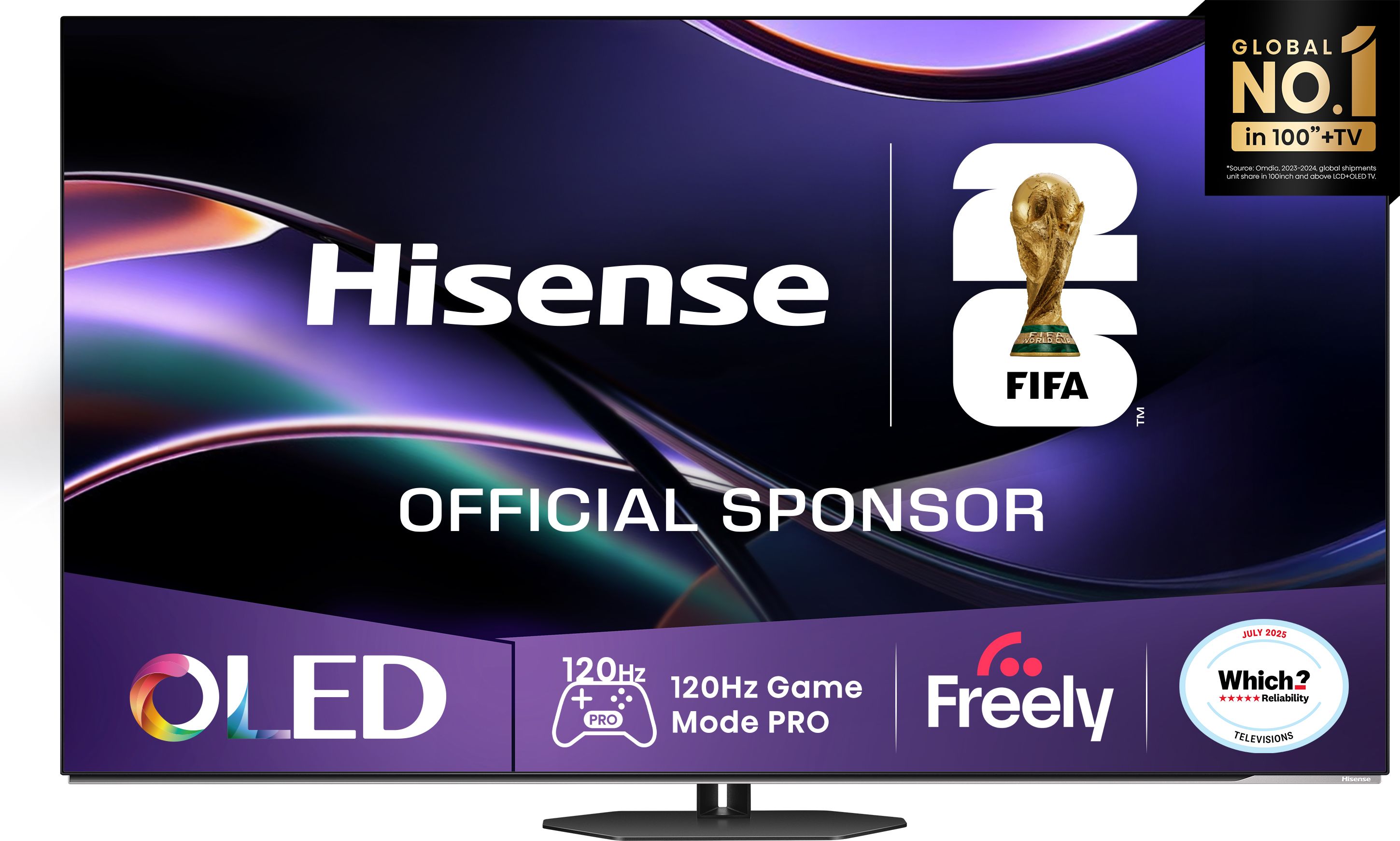 Hisense 65" 4K OLED TV - Grey - 120Hz - Dolby Atmos