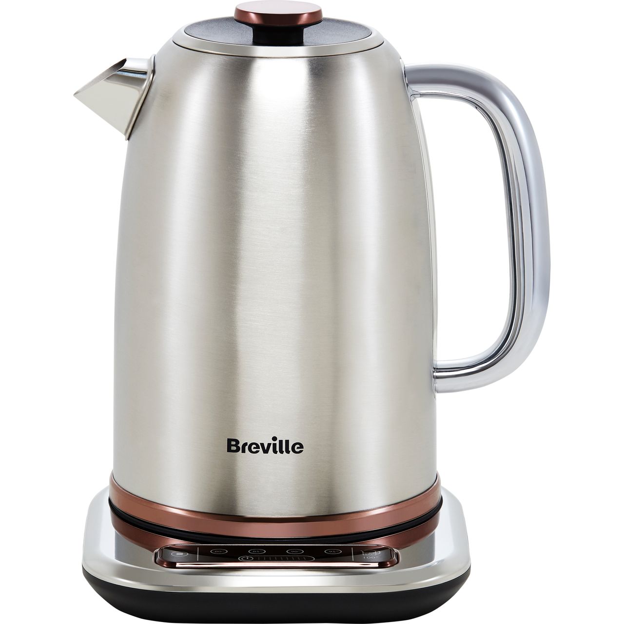 brushed silver kettle