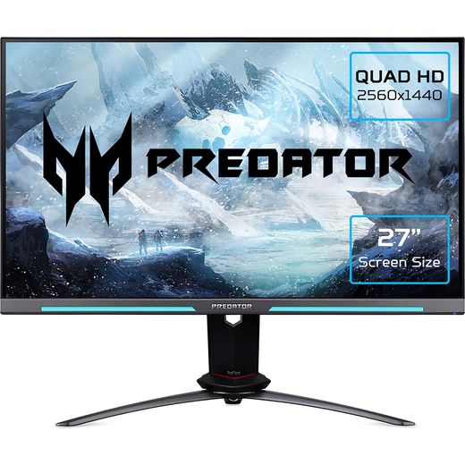 Acer Predator XB273UGS Quad HD 27" 144Hz Gaming Monitor with NVidia G-Sync - Black