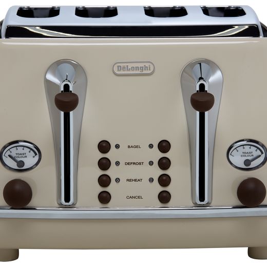 De'Longhi Icona Vintage 4 Slice Toaster - Beige