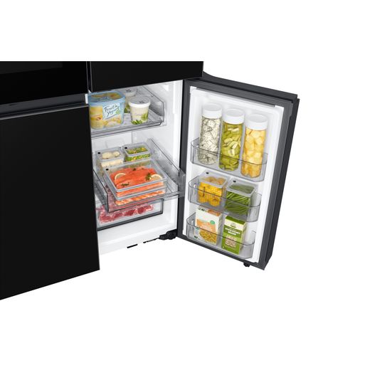 Samsung Bespoke American Fridge Freezer - Clean Black - Door open
