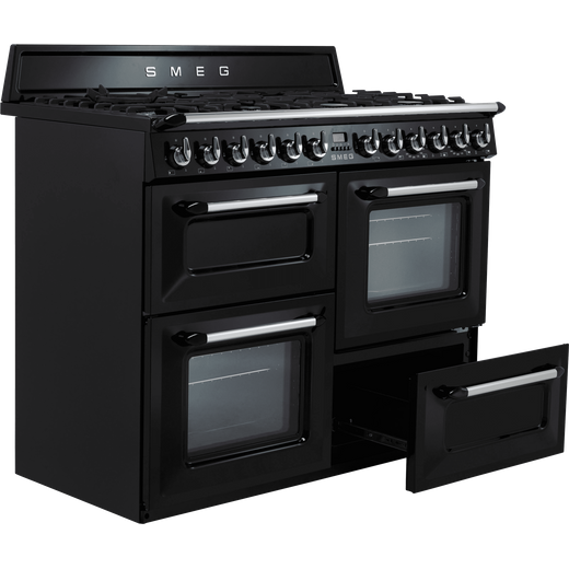Smeg Victoria 110cm Dual Fuel Range Cooker - Black